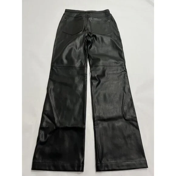 Fung Lan & Co Opening Ceremony Faux Leather Pants in Black